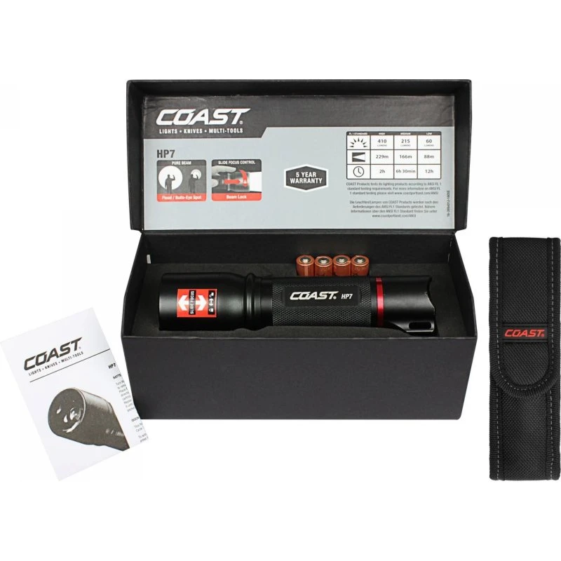 COAST HP7 lommelygte 650 lm i gaveæske
