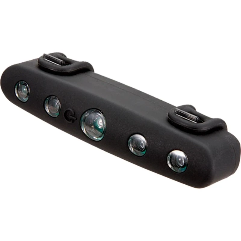 Mixbike M baglygte 5 LED med batteri, sort