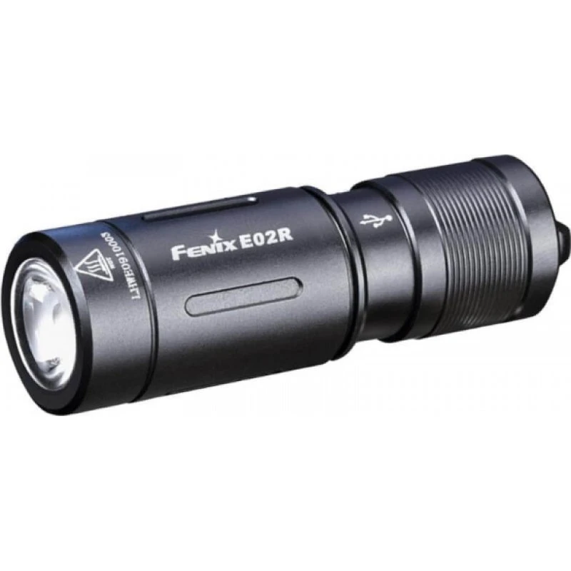 Fenix E02R Genopladelig Lommelygte - Sort