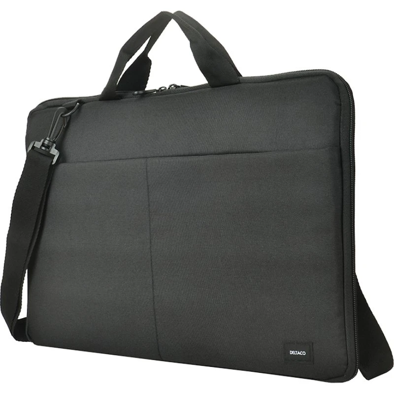 Deltaco Recycled 15,6–16" Sleeve med håndtag og skulderrem, sort