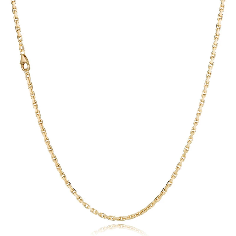 BNH Anker facet guld halskæde, karabinlås