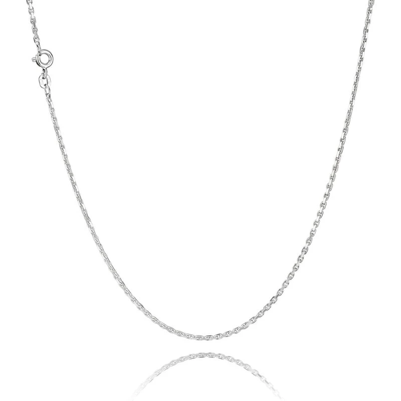 BNH Anker-facet halskæde - sølv/forgyldt, 1,1–1,7 mm