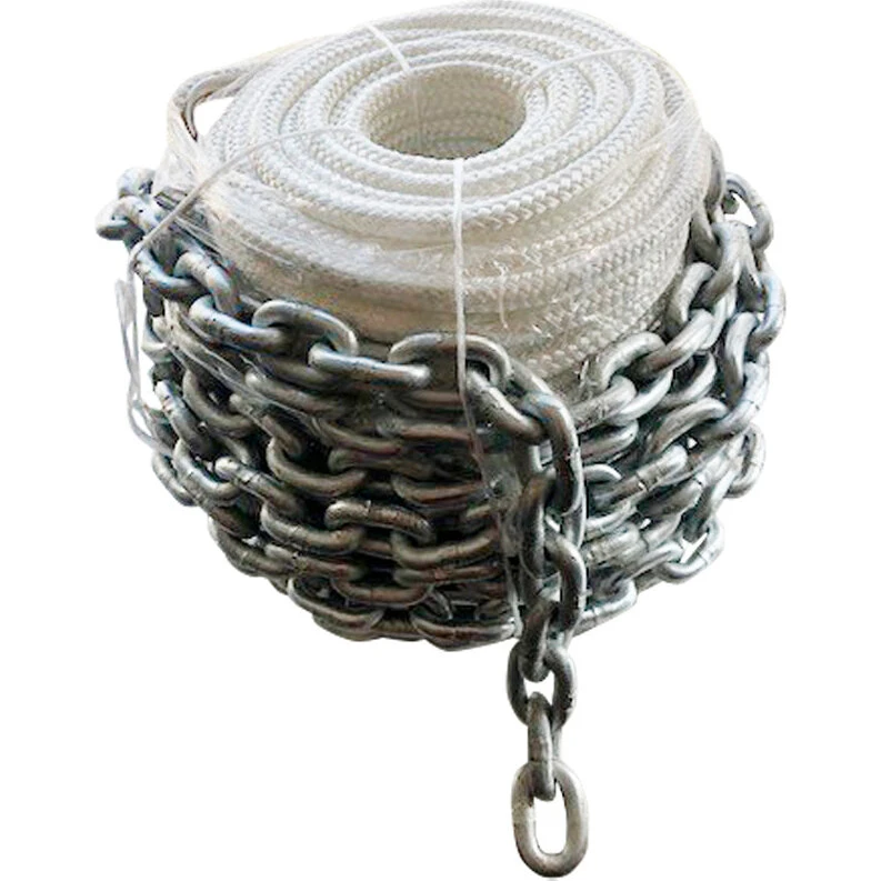 Ankerkædesæt Ø6 mm – 5 m kæde & 30 m tov