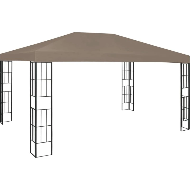 vidaXL pavillon 4x3 m gråbrun