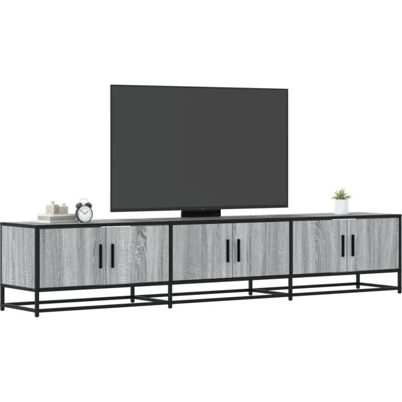 vidaXL tv-bord 210x35x41 cm, grå sonoma-eg