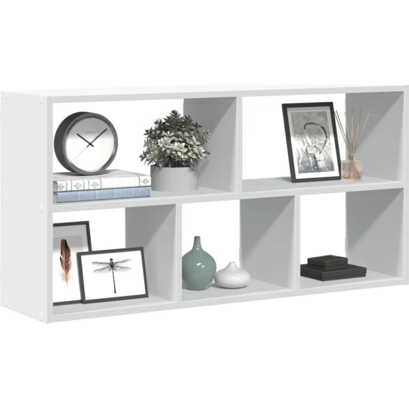 vidaXL væghylde 100x25x50 cm konstrueret træ, hvid