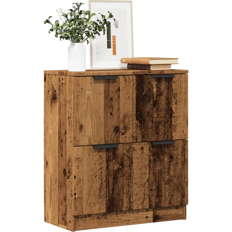 vidaXL skænk 60x30x70 cm konstrueret træ, antikt trælook