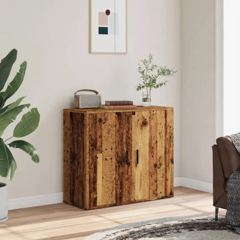 vidaXL skænk 80x33x70 cm - konstrueret træ, gammelt træ-look