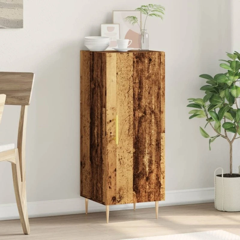 vidaXL skab 34,5x34x90 cm konstrueret antikt træ