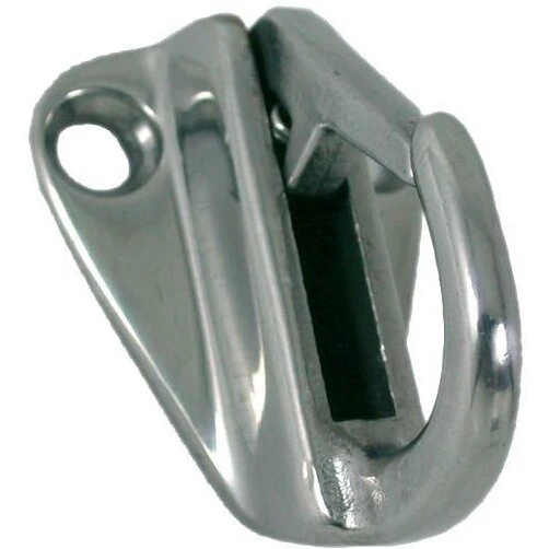 Fenderkrog med fjederlås i rustfrit stål 38x32 mm