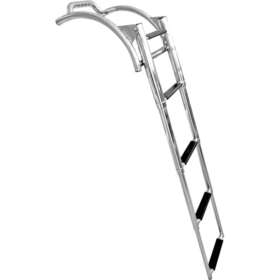 Universal badestige i anodiseret aluminium, 4 teleskoptrin 89 cm