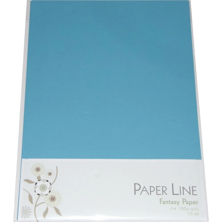 Fantasy A4 karton 10 stk 180 g - turkis