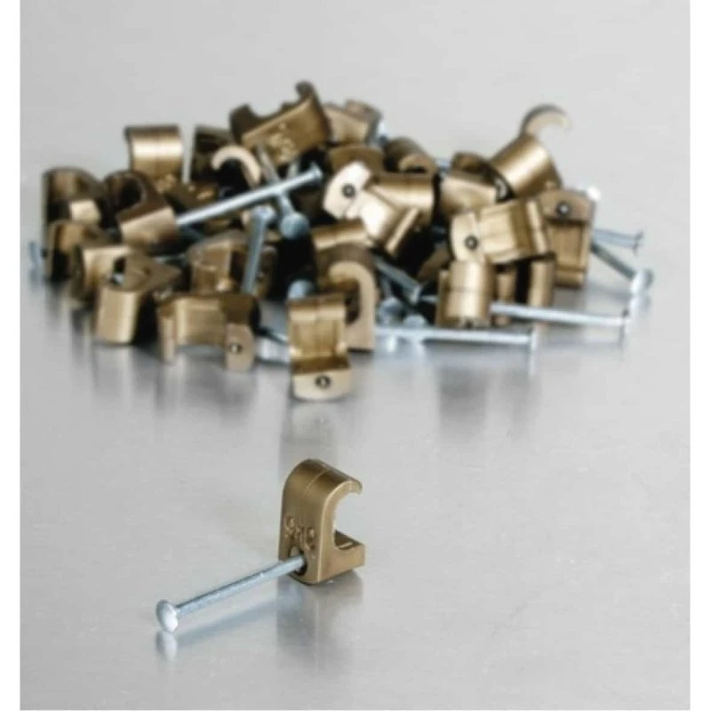 NQ Power kabelklips 3x5 mm, bronze, 25 stk