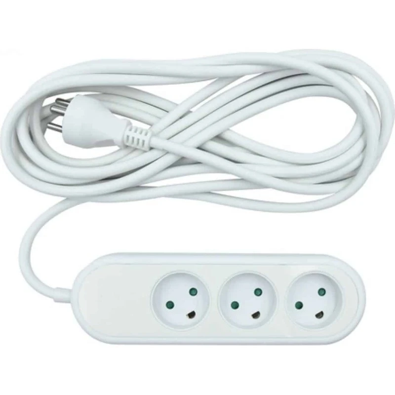 Nq Power 3-vejs Stikdåse, Jordet (D), 5 m