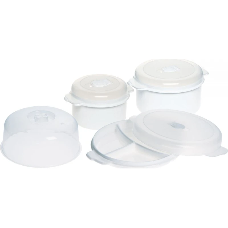 Plast Team Skålsæt til mikroovn, 7 dele