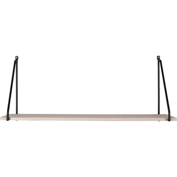 House Nordic Arnhem hylde 65x27 cm – sort ramme/træhylde