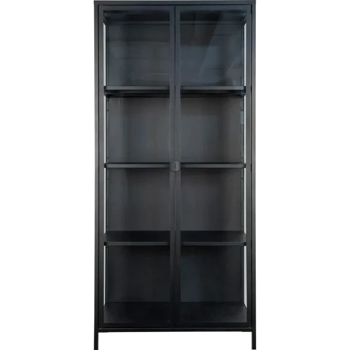 House Nordic Brisbane vitrineskab 35x80x175 cm - sort