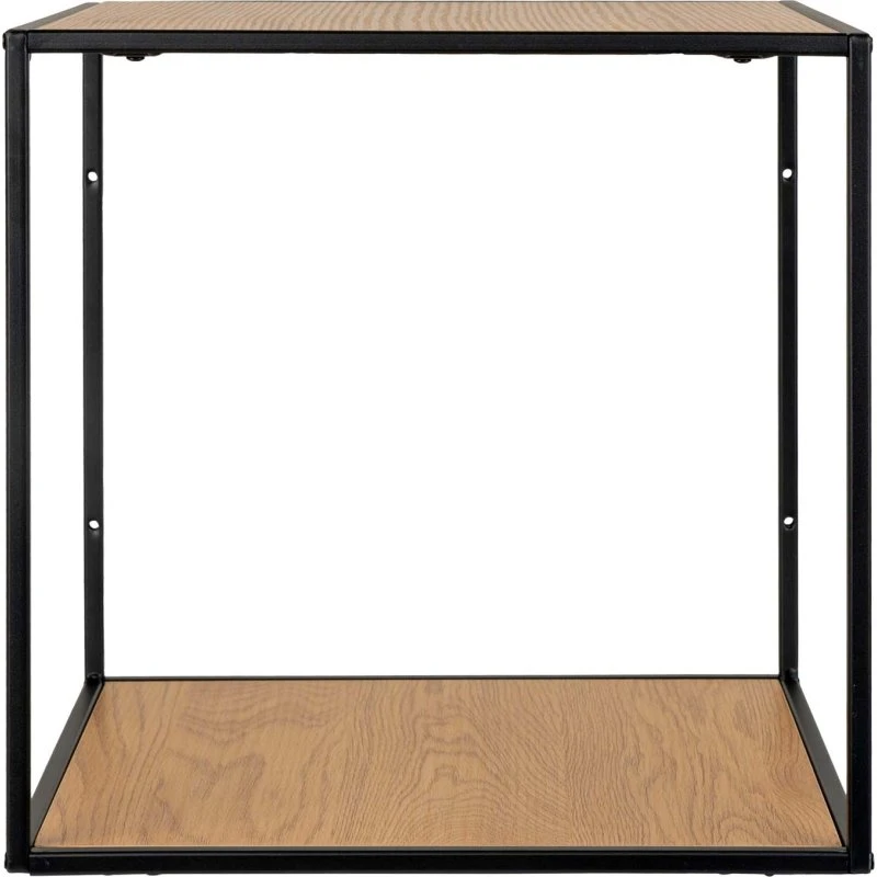 HOUSE NORDIC Vita væghylde 36x36x36 – natur melamin/sort stål