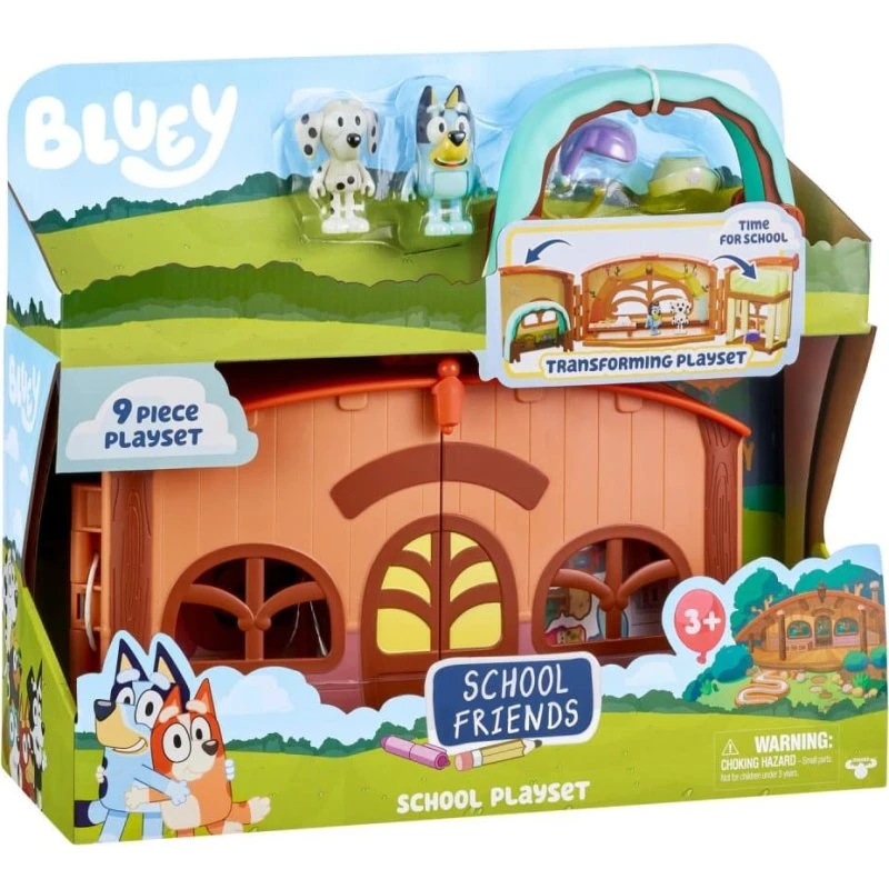 Bluey Skolelegesæt med 2 figurer og tilbehør