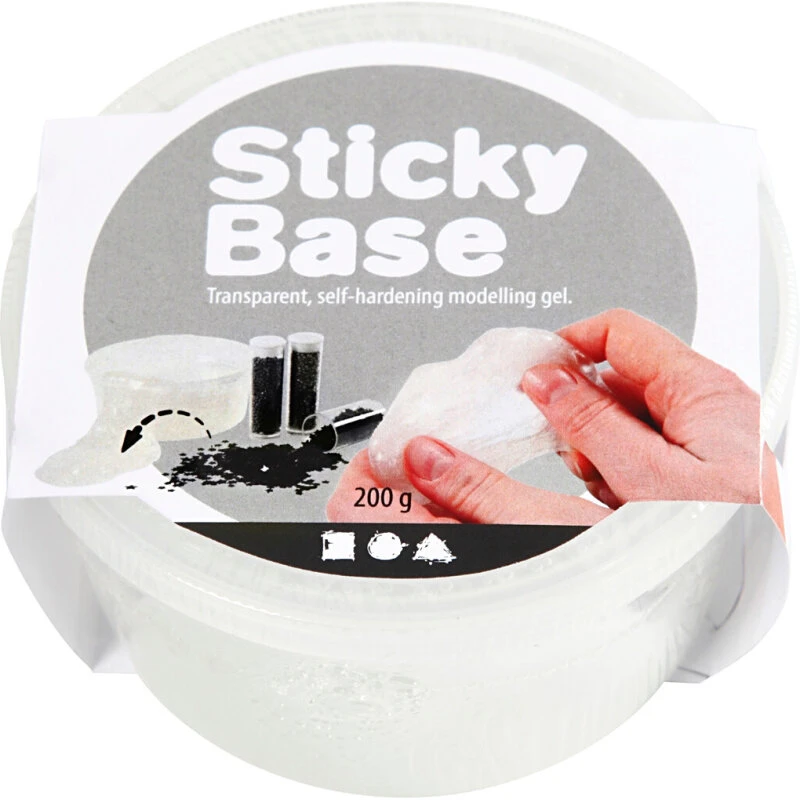Sticky Base 200 g, selvhærdende transparent modelleringsmasse