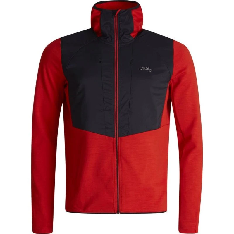 Lundhags Padje Merino Block Hoodie S – Lively Red