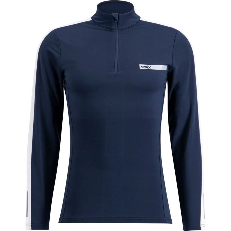 Swix Roadline NTS Half Zip Undertrøje XL Dark Navy/Bright White