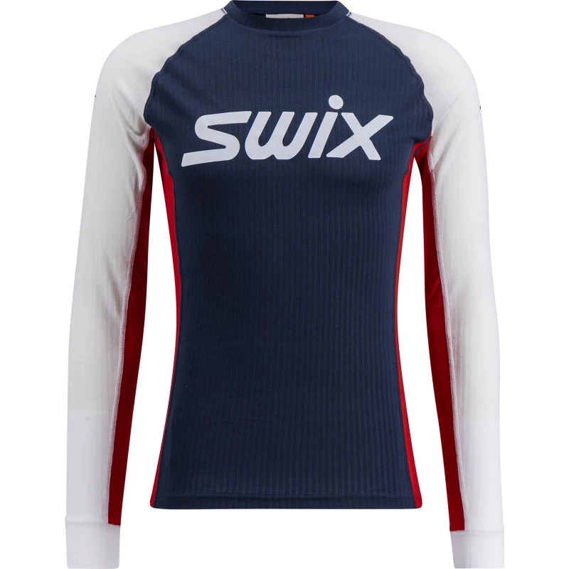 Swix Racex Classic Long Sleeve Bluse - Dark Navy/Bright White, S