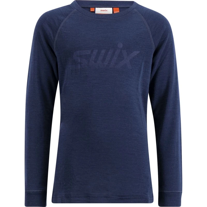 Swix Racex Merino Long Sleeve Jr - Dark Navy (str. 110/116)