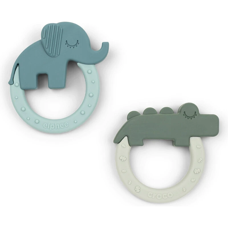 Done by Deer Bideringe 2 stk. Deer Friends Grøn/Blå