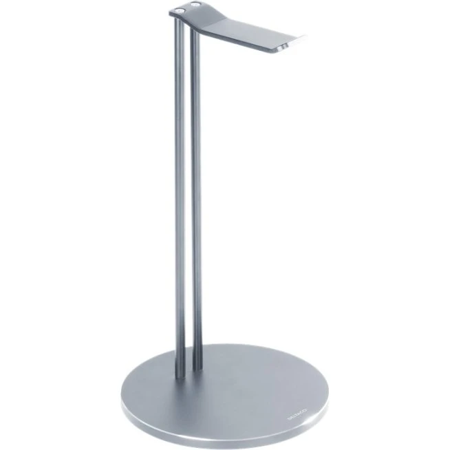 DELTACO Universal Headsetstativ, aluminium, sølv