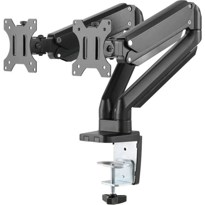 DELTACO Office ARM-0351 dobbel skærmarm 17"-32" sort (1,5-8 kg)