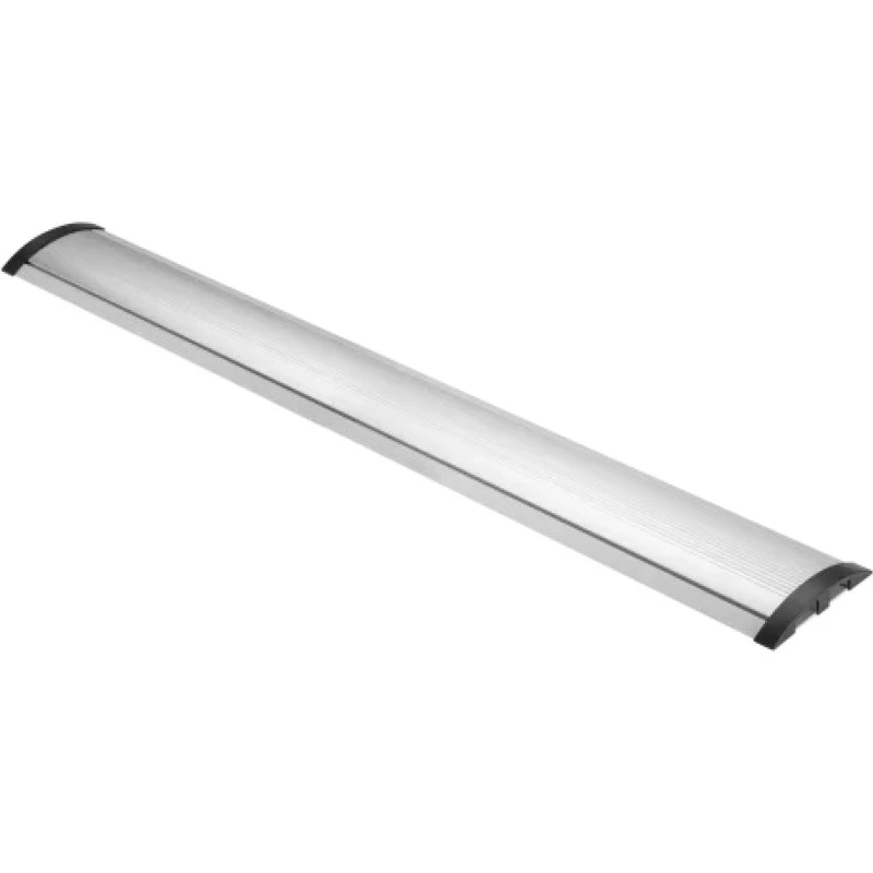 Deltaco Office Aluminium gulv-kabelkanal 1104×139 mm, sølv