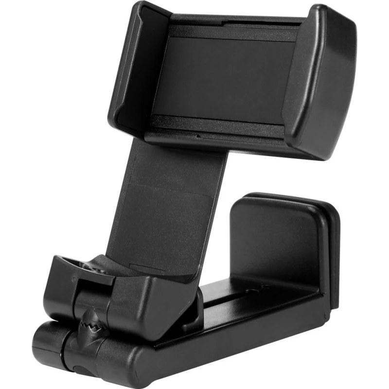 Deltaco Bærbart rejsebeslag med klemme til mobil, sort