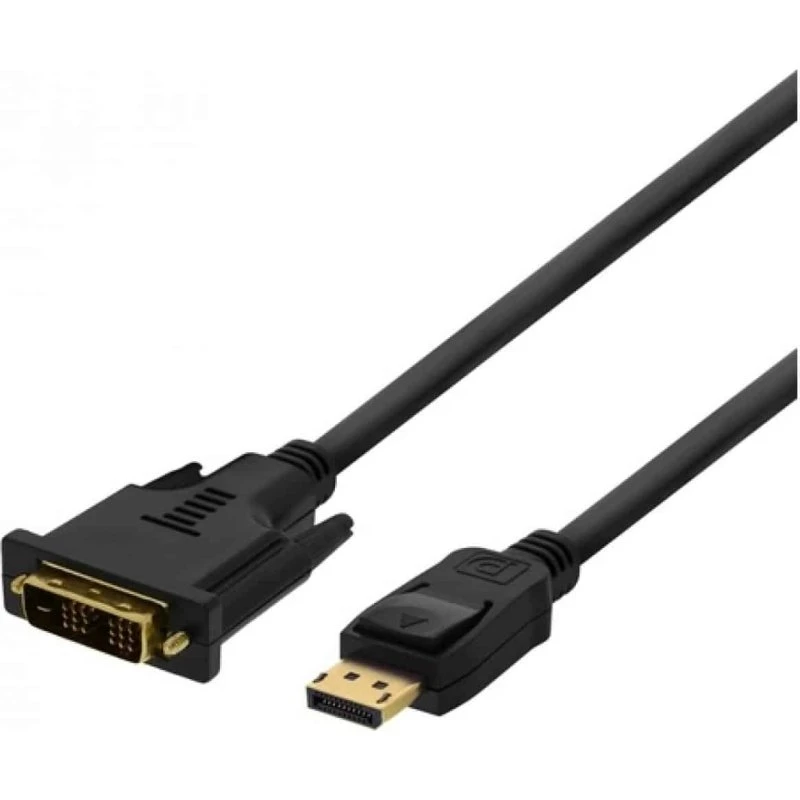 Deltaco DisplayPort til DVI‑D Single Link 18+1 2 m, sort