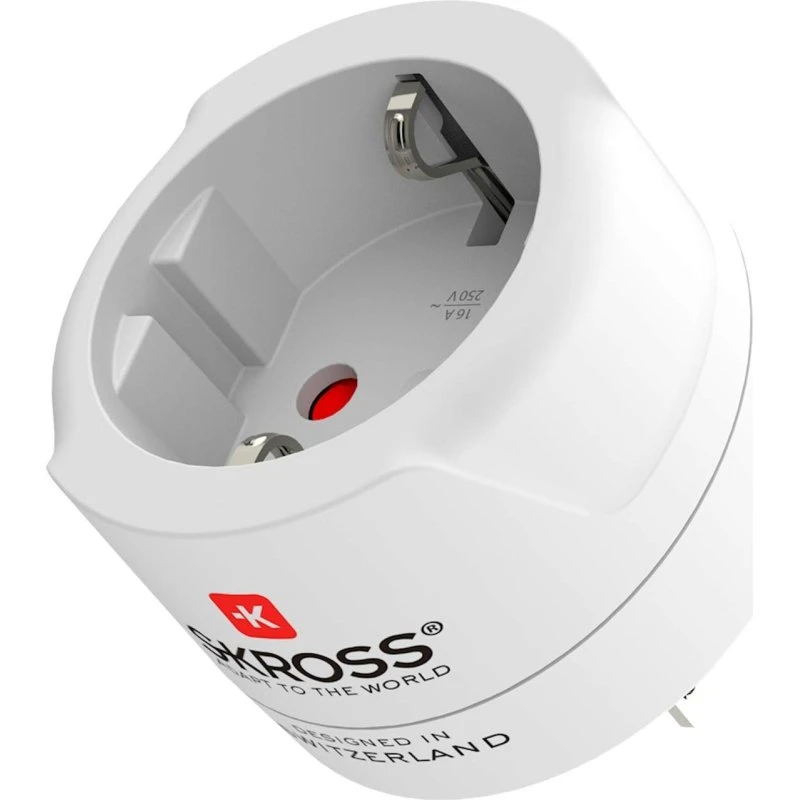 SKROSS Rejseadapter Europa→USA jordet (2- & 3-polet)