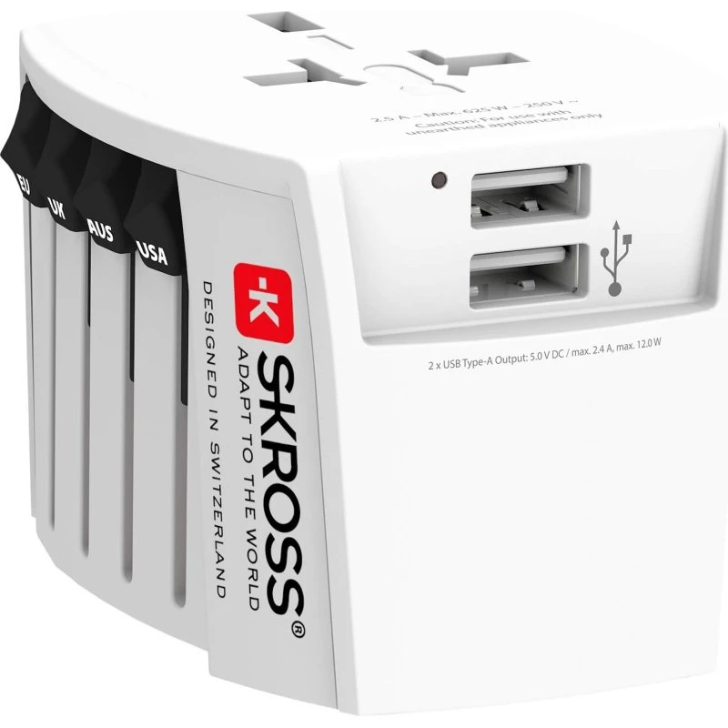 SKROSS Verdensrejseadapter MUV USB 12W ujordet