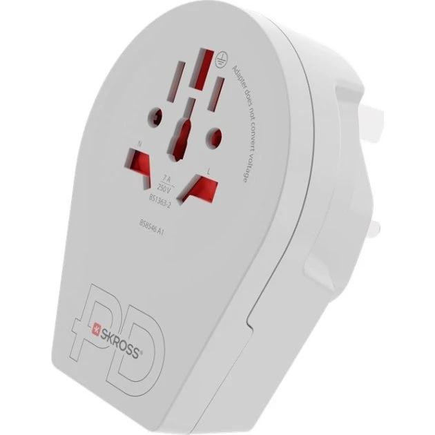 SKROSS World to UK USB-C PD rejseadapter (hvid)