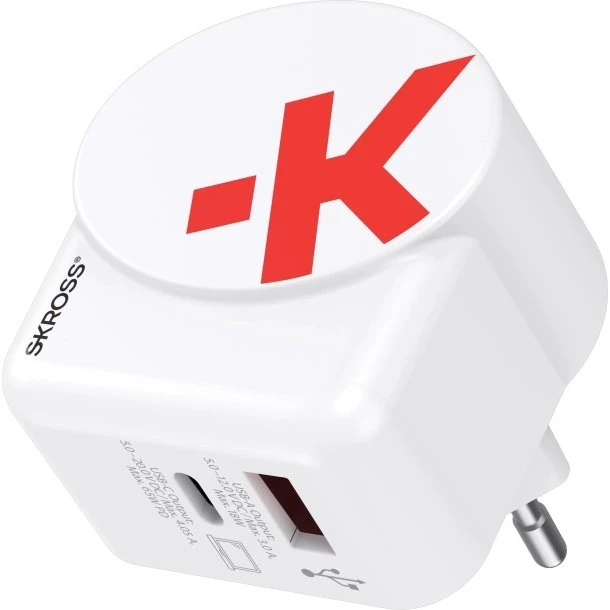 SKROSS AC65PD EU USB-oplader m. USB-C kabel