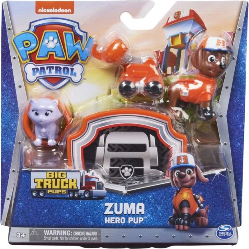 Paw Patrol Big Hero Pups Zuma figur med dyr og tilbehør