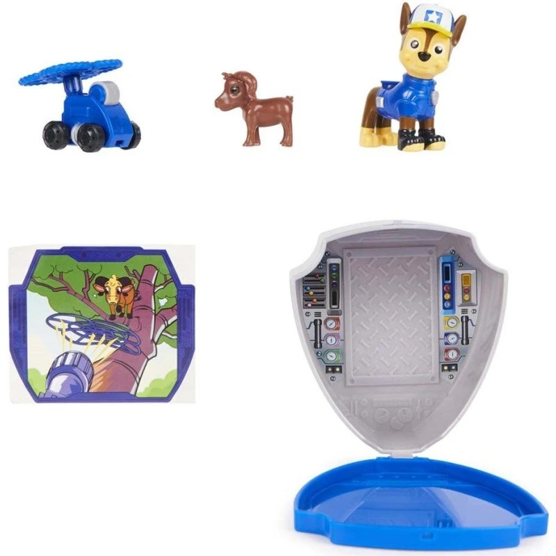 Paw Patrol Big Hero Pups - Chase figur med dyr og tilbehør