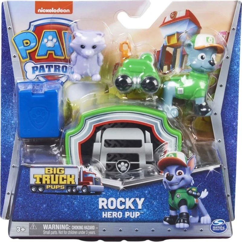 Paw Patrol Big Hero Pups Rocky - figur med dyr og tilbehør