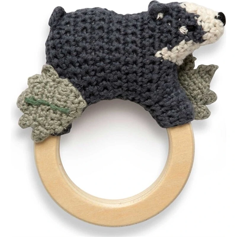 Sebra Hæklet rangle på træring, Grævling Shadow