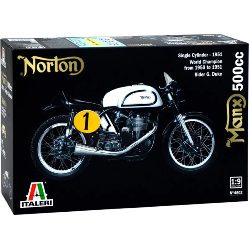 Italeri Norton Manx 500cc 1951 – Modelbyggesæt 1:9 (22 cm)