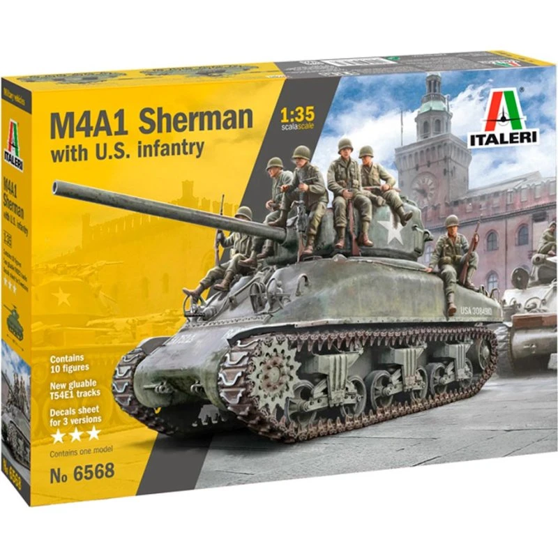 Italeri 1:35 M4A1 Sherman med U.S. infantry