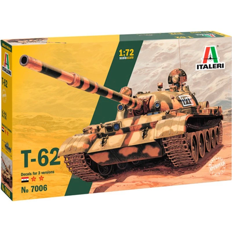 Italeri T-62 1:72 modelkampvogn – byggesæt