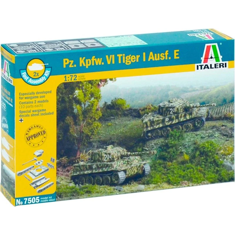 Italeri Tiger I (Pz.Kpfw. VI) 2 stk. byggesæt 1:72
