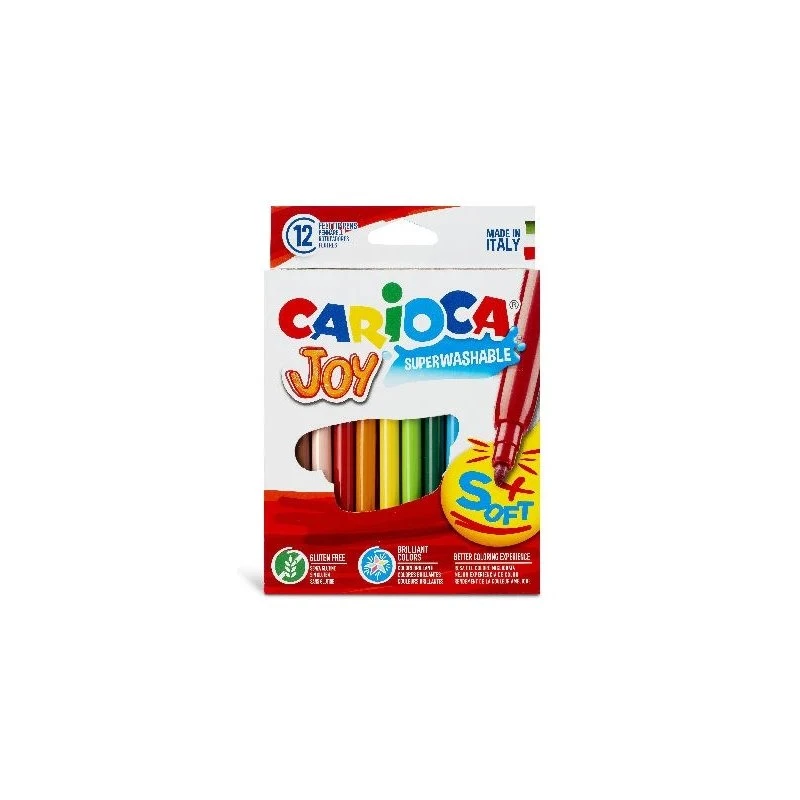 Carioca Joy 12 stk. fine-tip tuscher (2,6 mm) - vaskbare