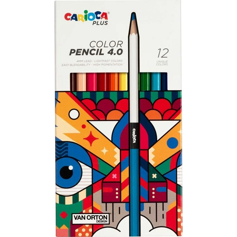 Carioca Plus farveblyanter 12 stk. (4 mm)