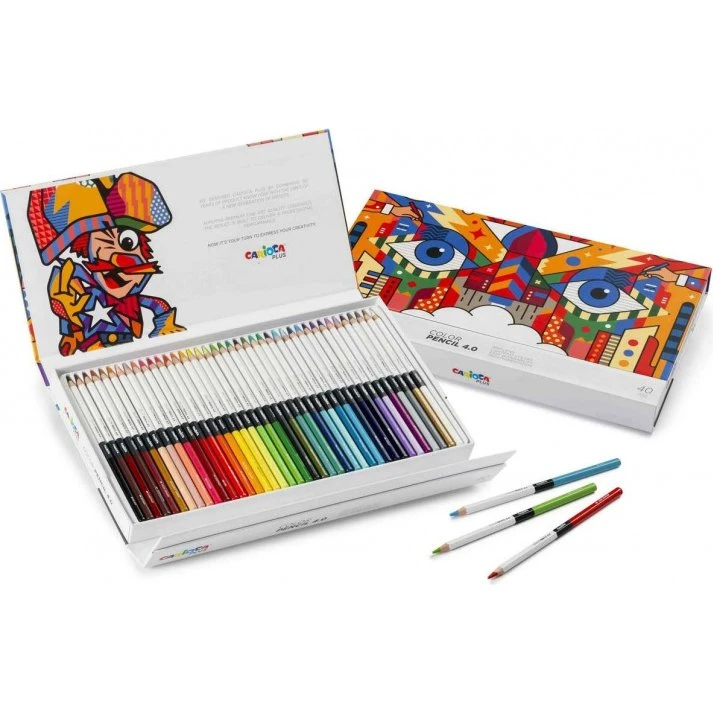 CARIOCA Plus Farveblyanter 4 mm – 40 farver