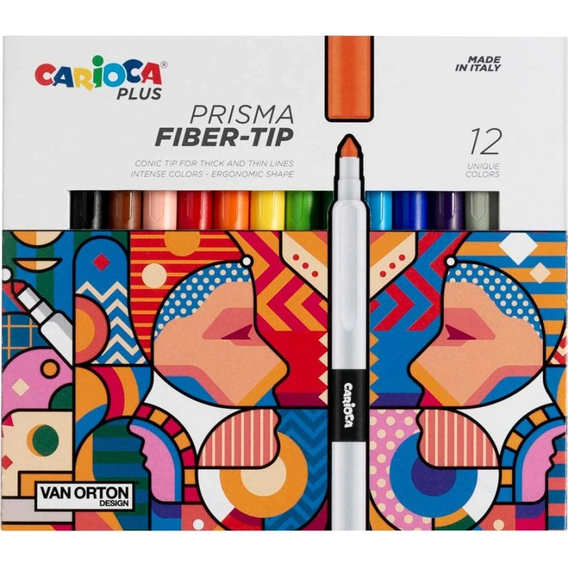 Carioca Plus Prisma Tuscher - 12 stk.